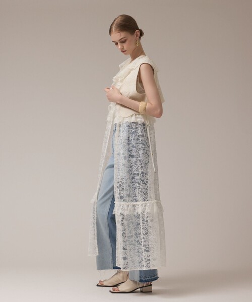 「GRACE CONTINENTAL」 ベスト 36 グレー レディース_画像6