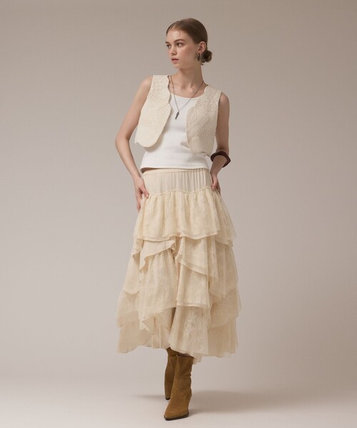 「GRACE CONTINENTAL」 ベスト 36 グレー レディース_画像10