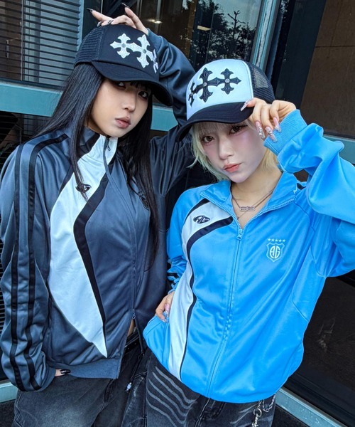 【セット売り】Jamie エーエヌケー サイバージャージ(水色)+エプロン A'gem（エージェム） ジャージ A'GEM/9 × .kom 「A'GEM/エージェム