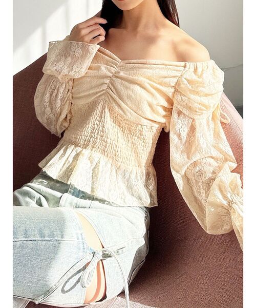 オフショルレイヤードブラウス♡ AZUL by moussy｜オフショルレイヤードブラウス | Rakuten Fashion