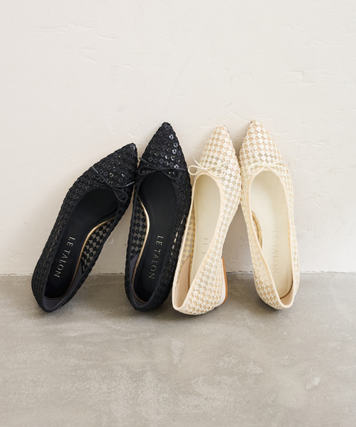 LE TALON（ル タロン） バレエシューズ パンプス ポインテッドフラワー