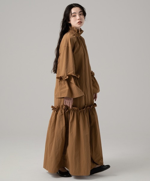 「PERNA」 長袖ワンピース L ブラック レディース_画像5