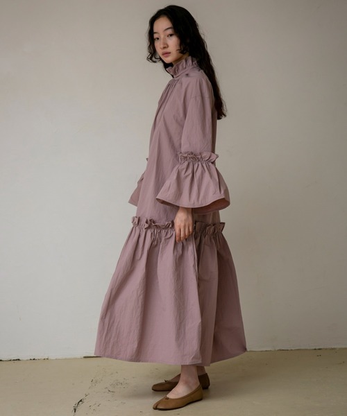 「PERNA」 長袖ワンピース L ブラック レディース_画像7