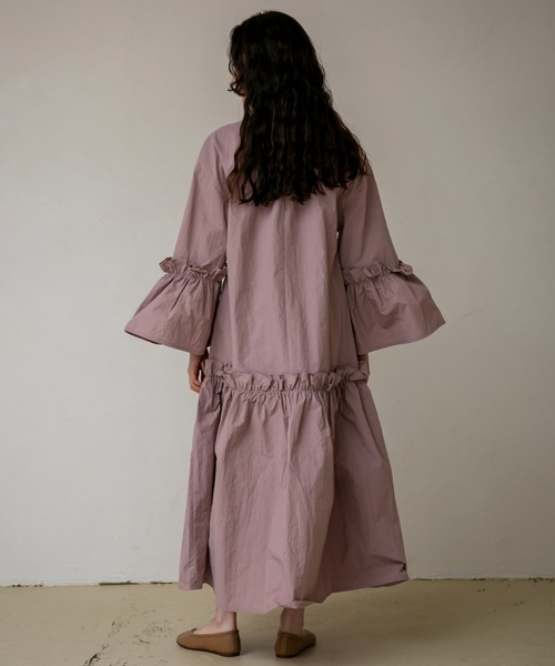 「PERNA」 長袖ワンピース L ブラック レディース_画像8