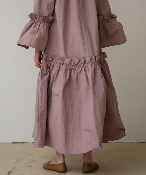 「PERNA」 長袖ワンピース L ブラック レディース_画像9