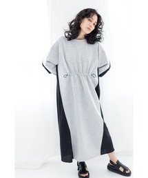 「OSMOSIS」 長袖ワンピース ONE SIZE グレー レディースの画像2