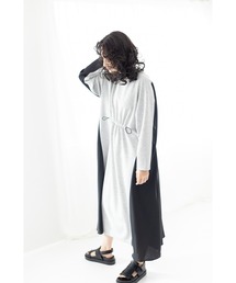 「OSMOSIS」 長袖ワンピース ONE SIZE グレー レディースの画像4