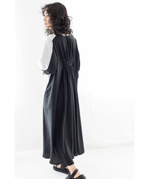 「OSMOSIS」 長袖ワンピース ONE SIZE グレー レディースの画像5