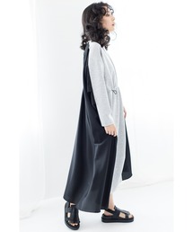 「OSMOSIS」 長袖ワンピース ONE SIZE グレー レディースの画像6