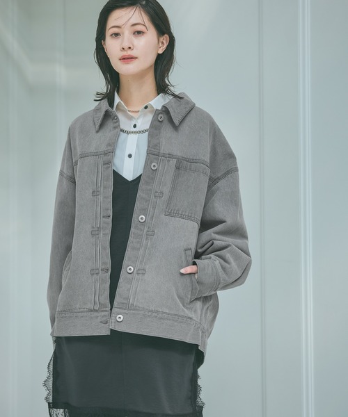 LAKOLE（ラコレ） デニムジャケット gジャン カラーデニムブルゾン