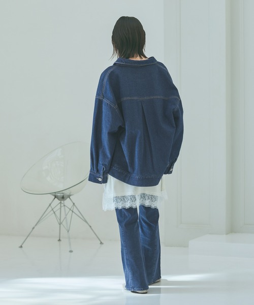 LAKOLE（ラコレ） デニムジャケット gジャン カラーデニムブルゾン