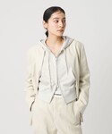ジャケット ノーカラージャケット 麻ブレンド ...の詳細画像4