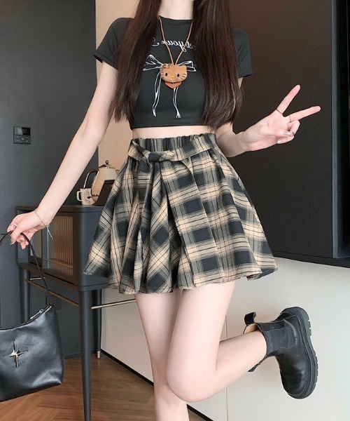 NoBelle スカート チェック柄 フレアミニスカート : ZOZOTOWN Yahoo!店