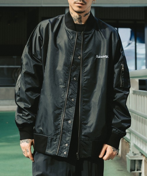 「Subciety」 ナイロンブルゾン X-LARGE ブラック メンズ_画像7