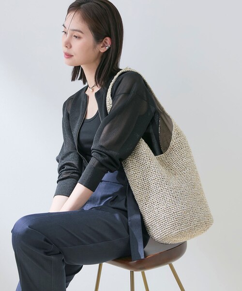 INDIVI（インディヴィ） トートバッグ 「大人カジュアル」メタリック