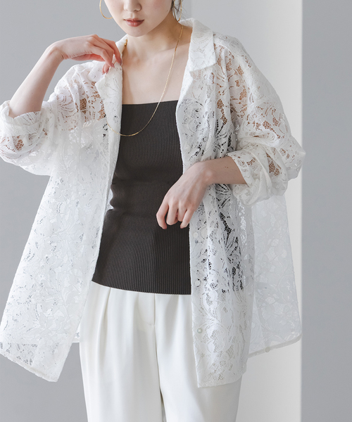 25SS美品♡NOBLE ノーブル ボタニカルレースシャツ 新品 NOBLE ノーブル ボタニカルレースオープンカラーシャツ - メルカリ