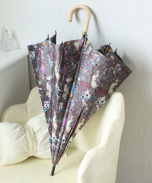 傘 V＆A 晴雨兼用UVカットアリス柄長傘５０ｃｍ メンズ レディースの画像