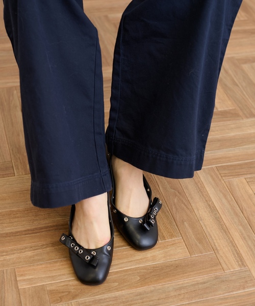 「LE TALON」 フラットパンプス 25cm レッド レディース_画像7