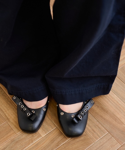 「LE TALON」 フラットパンプス 25cm レッド レディース_画像8