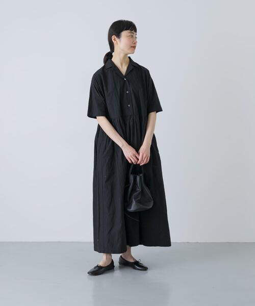 【美品】かぐれ　シャツワンピース かぐれ ワンピース オープンカラーシャツワンピース : ZOZOTOWN Yahoo