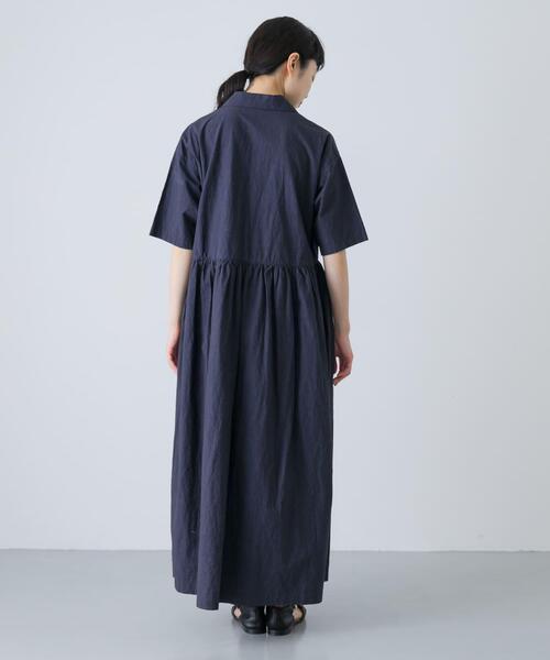 【美品】かぐれ　シャツワンピース かぐれ ワンピース オープンカラーシャツワンピース : ZOZOTOWN Yahoo