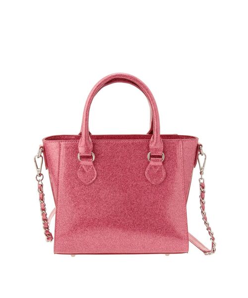 Symmetry GYDA Glitter Straw bag ノベルティピンク GYDA（ジェイダ） ハンドバッグ GGチャームGLITTER BAG : ZOZOTOWN