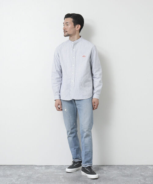 「DANTON」 長袖シャツ 42 ブルー系その他7 メンズ_8