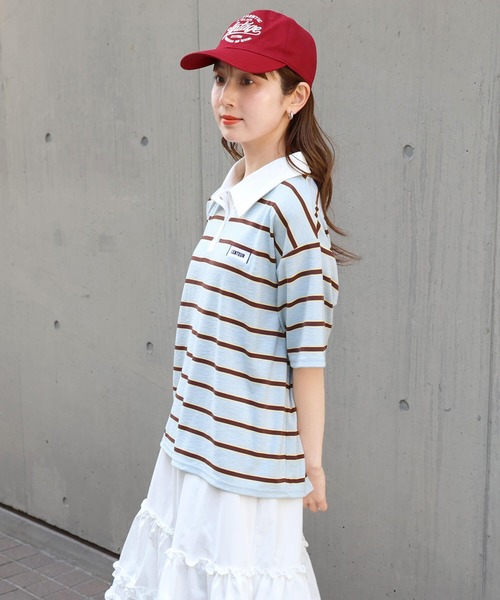 tiptop（ティップトップ） tシャツ ボーダーラガーシャツ レディース