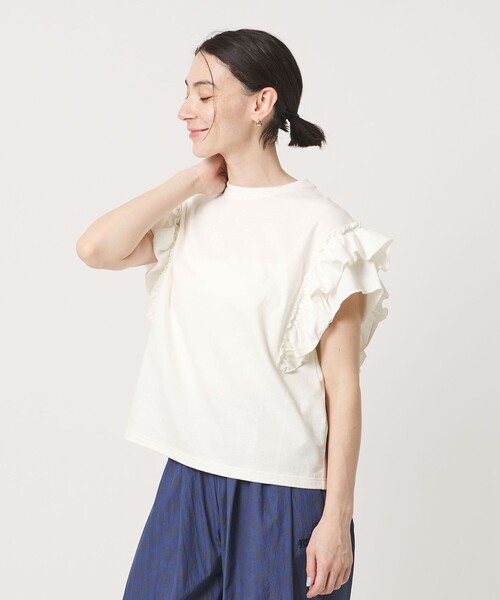 BEAUTY＆YOUTH UNITED ARROWS tシャツ 半袖 コットンフリル ショート
