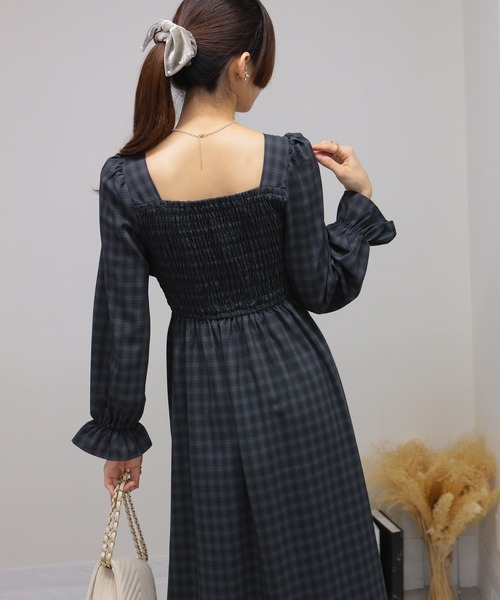 「pumpkin port」 長袖ワンピース M ブラウン レディース_画像7