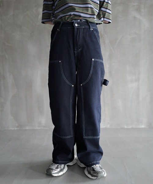 WESTBOY(ウエストボーイ) ワイドパンツ ジーンズ Y2K コントラスト WESTBOY(ウエストボーイ) ワイドパンツ ジーンズ Y2K コントラスト