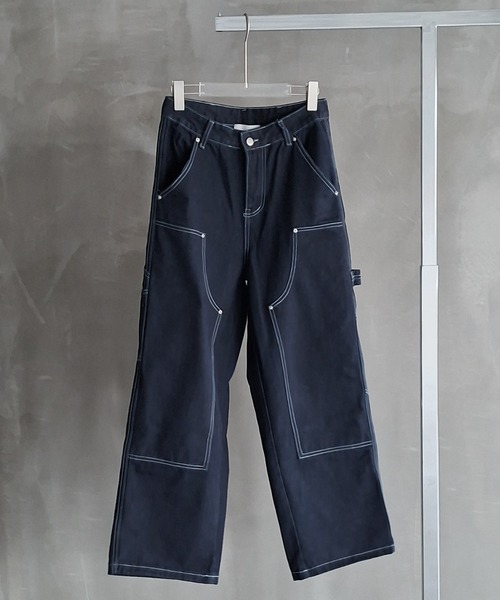 WESTBOY(ウエストボーイ) ワイドパンツ ジーンズ Y2K コントラスト WESTBOY(ウエストボーイ) ワイドパンツ ジーンズ Y2K コントラスト
