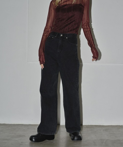 「TODAYFUL」 デニムパンツ 23inch ブラック レディース