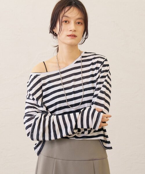 ✨極美品✨ナゴンスタンス　ボーダーシャツ　長袖カットソー　ロンT　洗濯可　日本製 ロンt ボーダーのおすすめ人気商品一覧 通販 - Yahoo!ショッピング