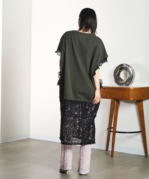 ROSE BUD（ローズバッド） ワンピース 半袖 OKIRAKU×ROSEBUD/LACE