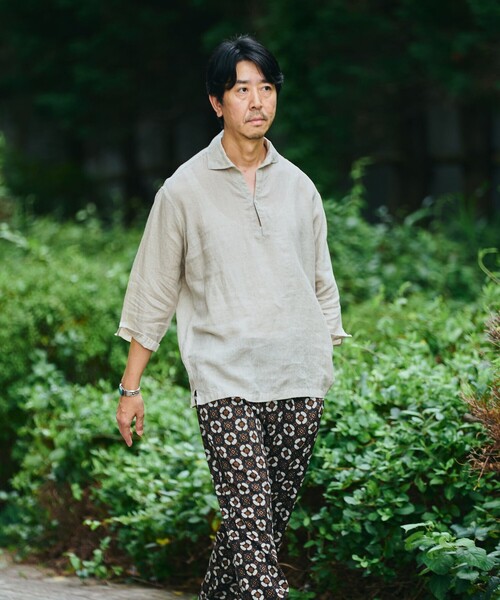 SHIPS（シップス） 七分袖 シャツ SHIPS: HERDMANS リネン 7スリーブ