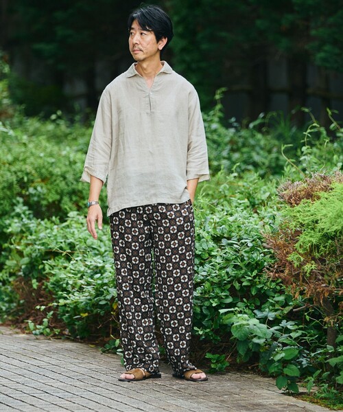 SHIPS（シップス） 七分袖 シャツ SHIPS: HERDMANS リネン 7スリーブ