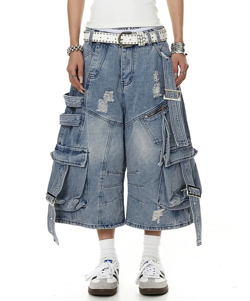 mushwear（マッシュウェア） ワイドパンツ ハーフパンツ ジーンズ
