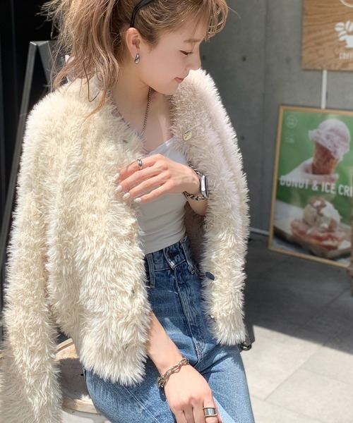 「mily bilet」 ニットカーディガン SMALL グレー レディース_画像6