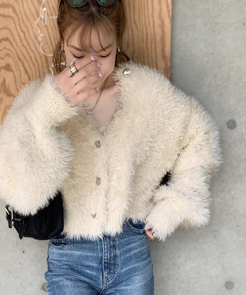 「mily bilet」 ニットカーディガン SMALL グレー レディース_画像7