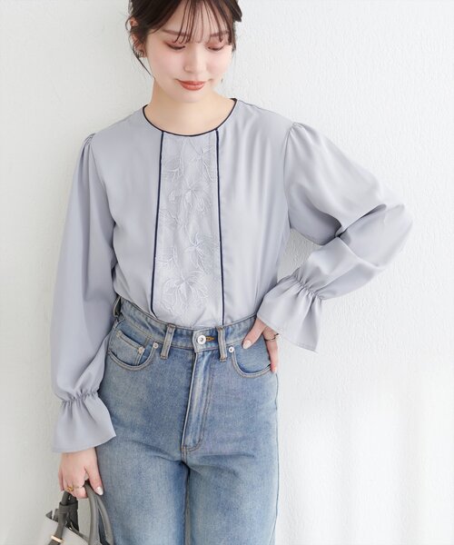 「natural couture」 長袖ブラウス FREE パープル レディース_画像2