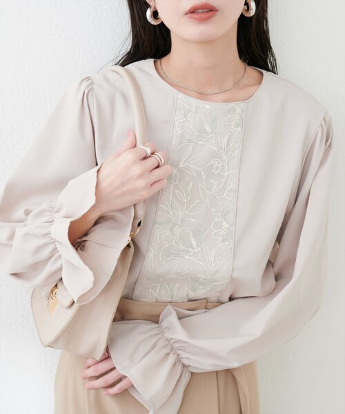 「natural couture」 長袖ブラウス FREE パープル レディース_画像3