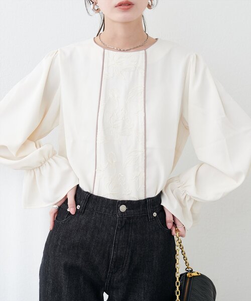 「natural couture」 長袖ブラウス FREE パープル レディース_画像6