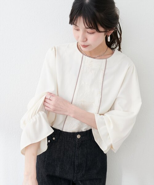 「natural couture」 長袖ブラウス FREE パープル レディース_画像7