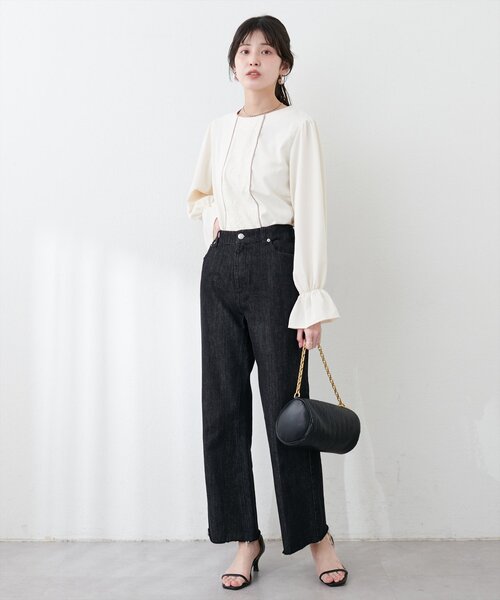 「natural couture」 長袖ブラウス FREE パープル レディース_画像8