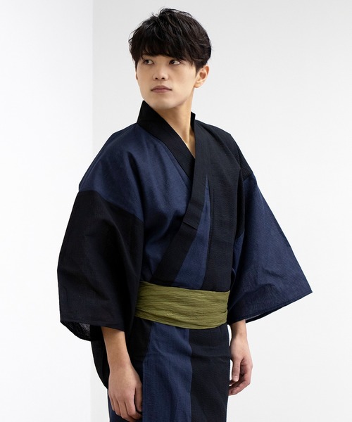KYOETSU 浴衣 切替浴衣4点セット メンズ : ZOZOTOWN Yahoo!店