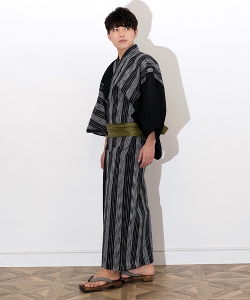 浴衣セット　4点 Amazon | [KYOETSU] [キョウエツ] 浴衣セット 変わり織 生成り