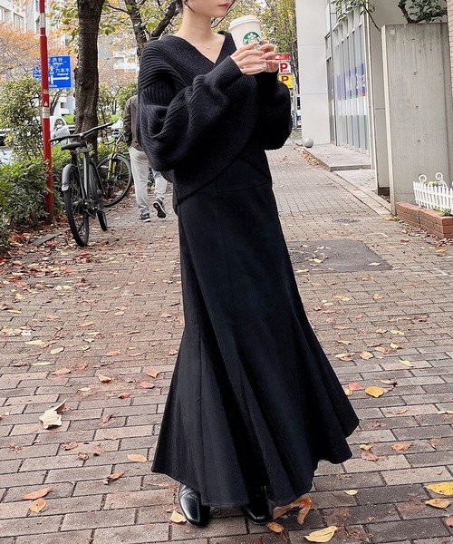 【COMME des GARÇONS】ボーン入り マーメイドライン 黒 スカート MIIA（ミーア） ロング スカート ロングマーメイドスカート : ZOZOTOWN