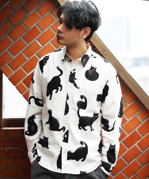 8 シャツ 黒猫 長袖シャツ 日本製 メンズ レディース : ZOZOTOWN 