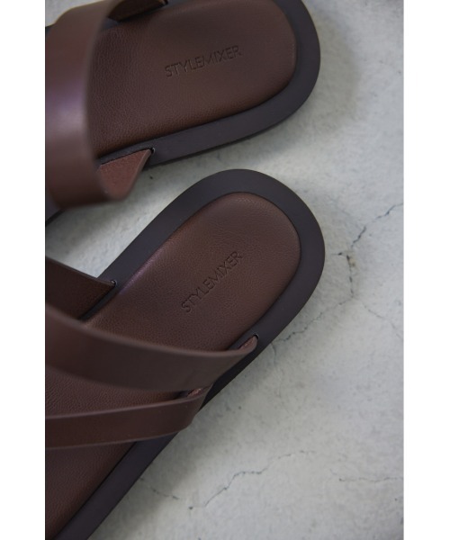STYLEMIXER アシメトリーフラットサンダル STYLEMIXER サンダル アシンメトリーフラットサンダル